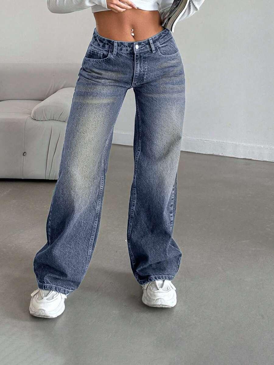 SPODNIE JEANS PROSTA NOGAWKA