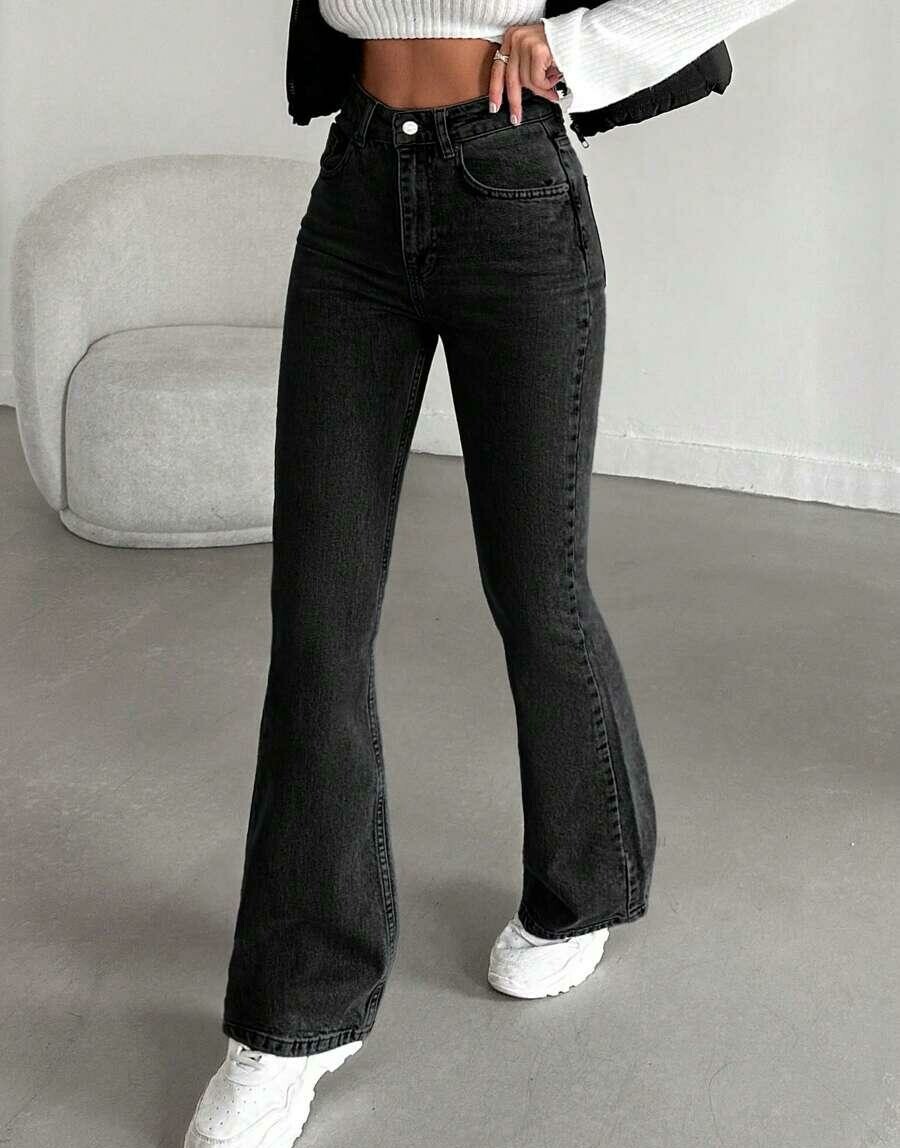CZARNE SPODNIE JEANS
