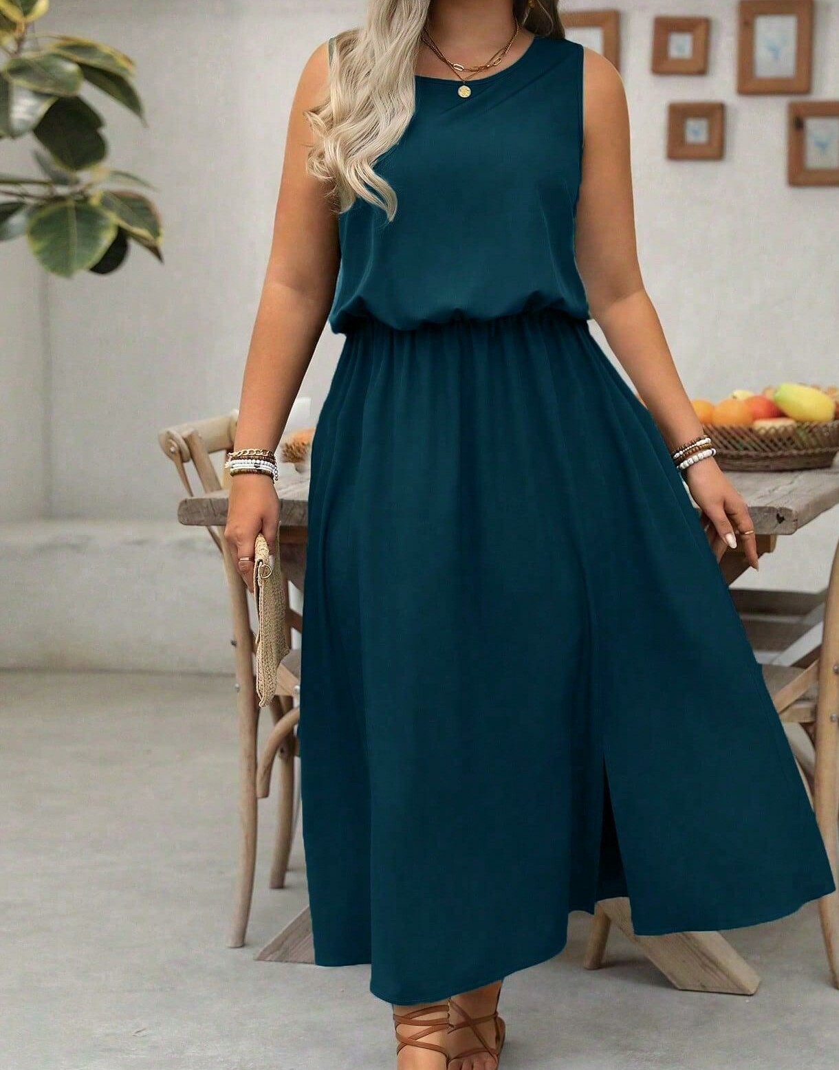 NIEBIESKA SUKIENKA CASUAL 