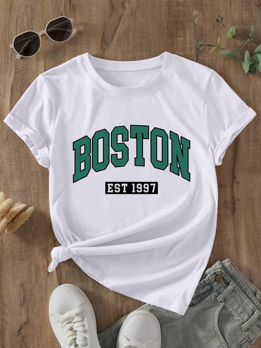 biały t-shirt nadruk napisy