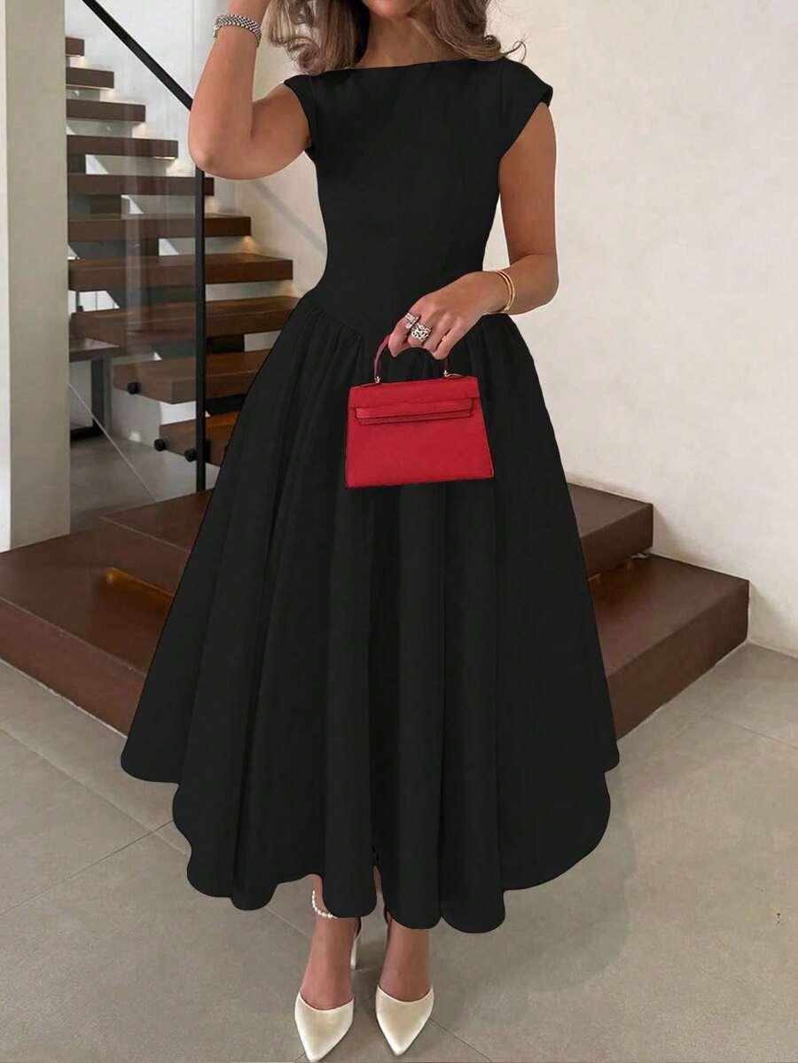 czarna maxi sukienka