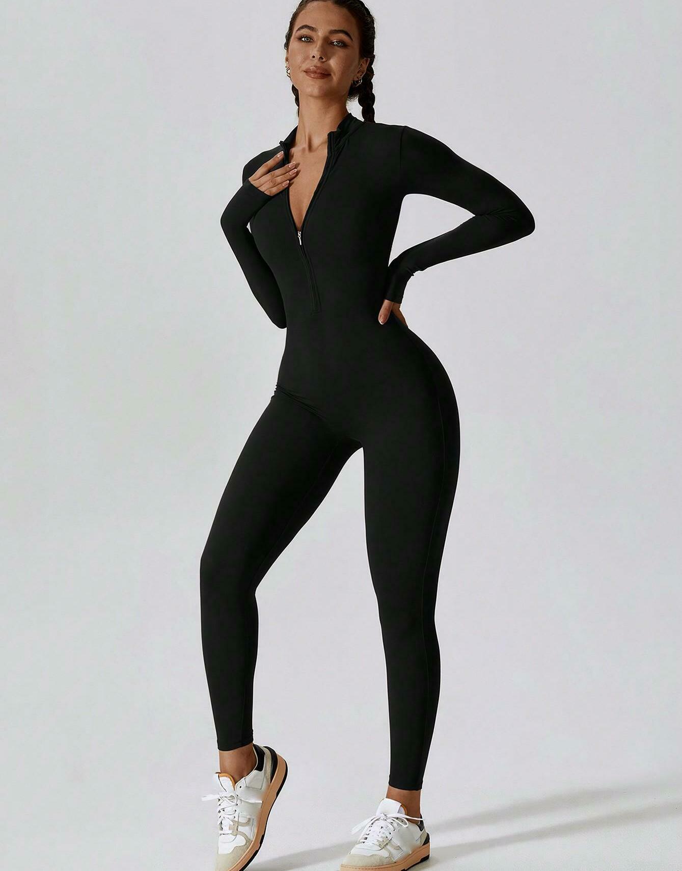 CZARNY KOMBINEZON STÓJKA