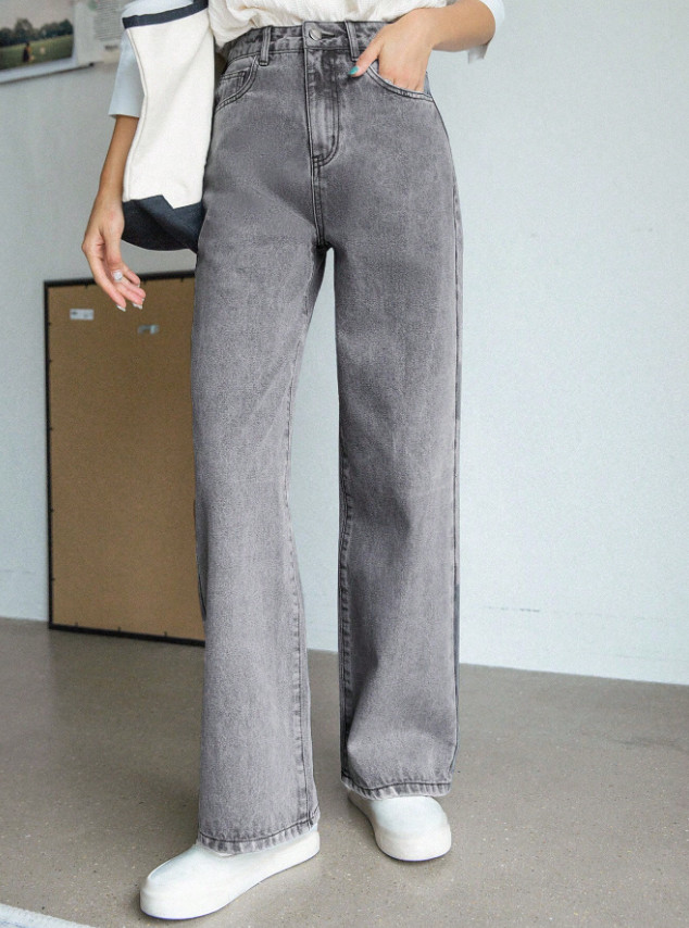 SZARE SPODNIE JEANS 