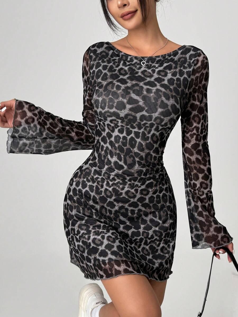 mini sukienka animal print