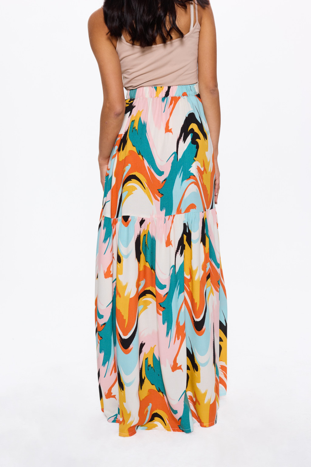 SPÓDNICA Z WISKOZY CASUAL 1300038-31017
