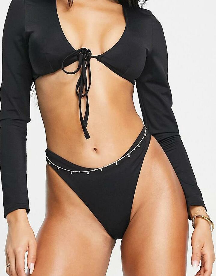 czarny klasyczny DÓŁ OD BIKINI