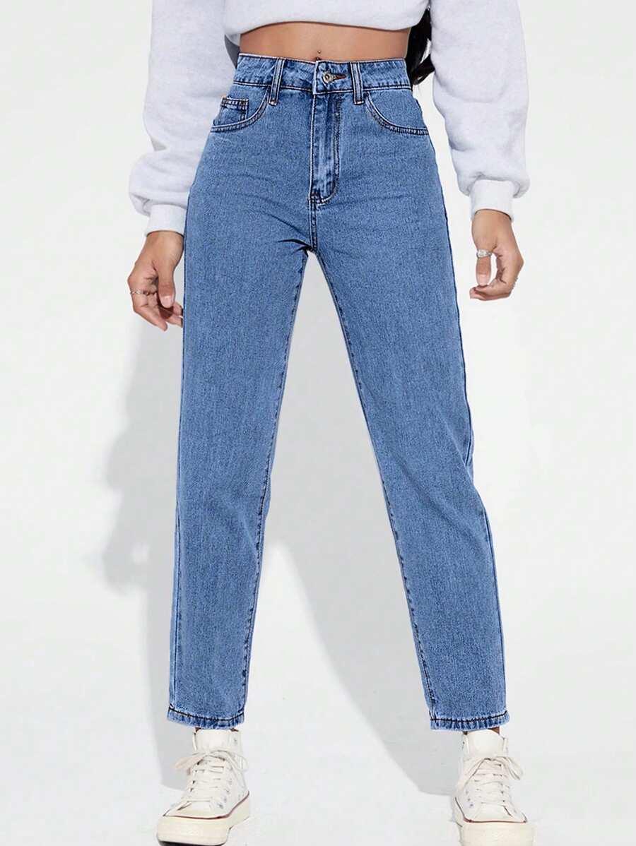 SPODNIE MOM JEANS
