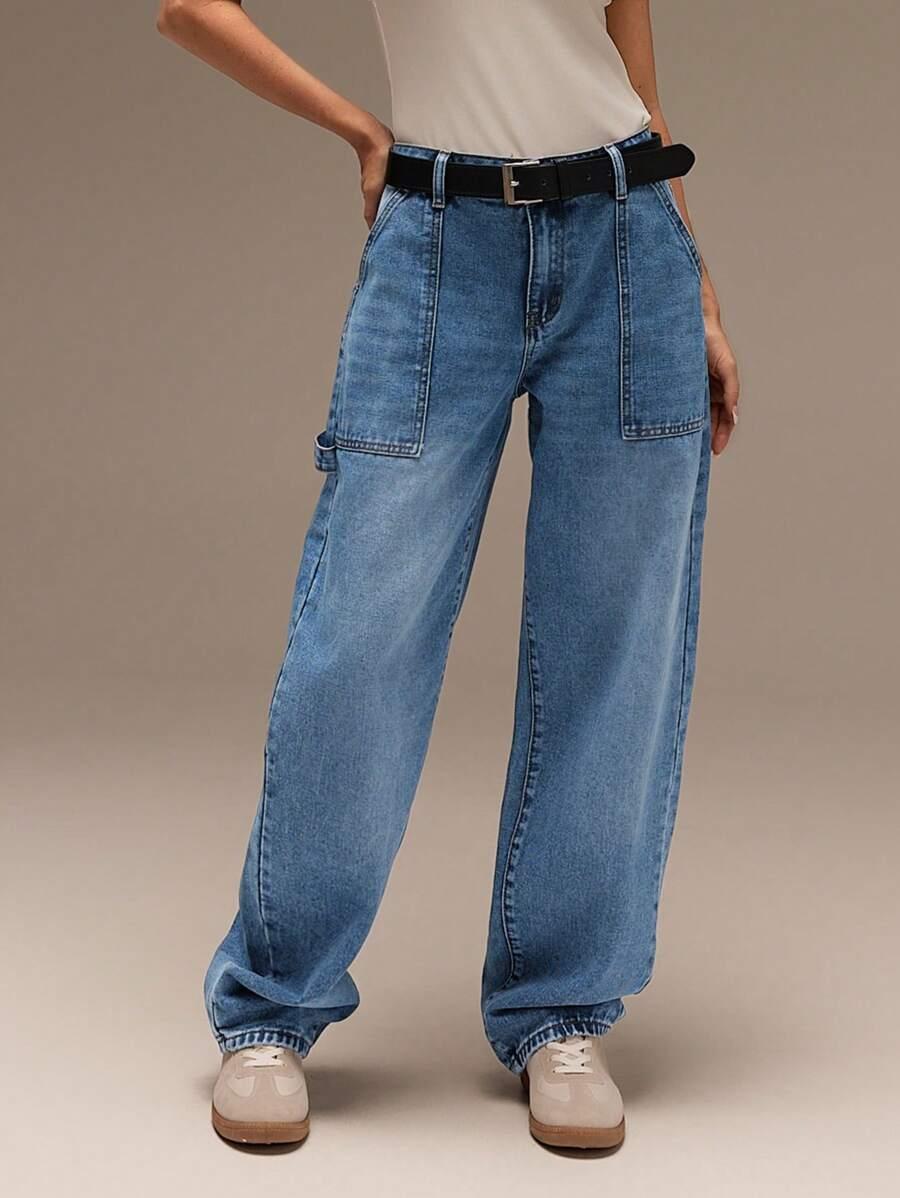 NIEBIESKIE SPODNIE JEANS