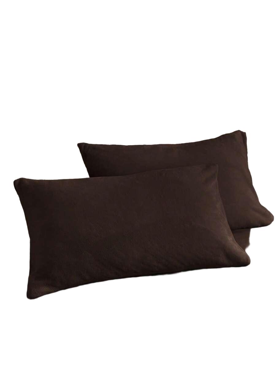 brązowa poszewka na poduszkę 2 pack