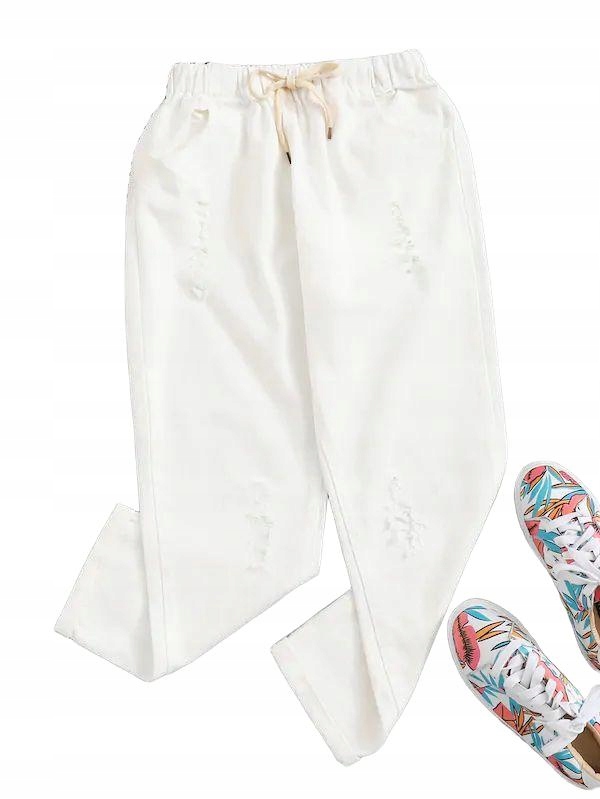 białe spodnie jeans