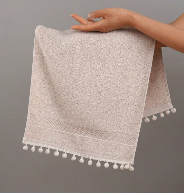 BEŻOWY RĘCZNIK FRĘDZLE 2-pack
