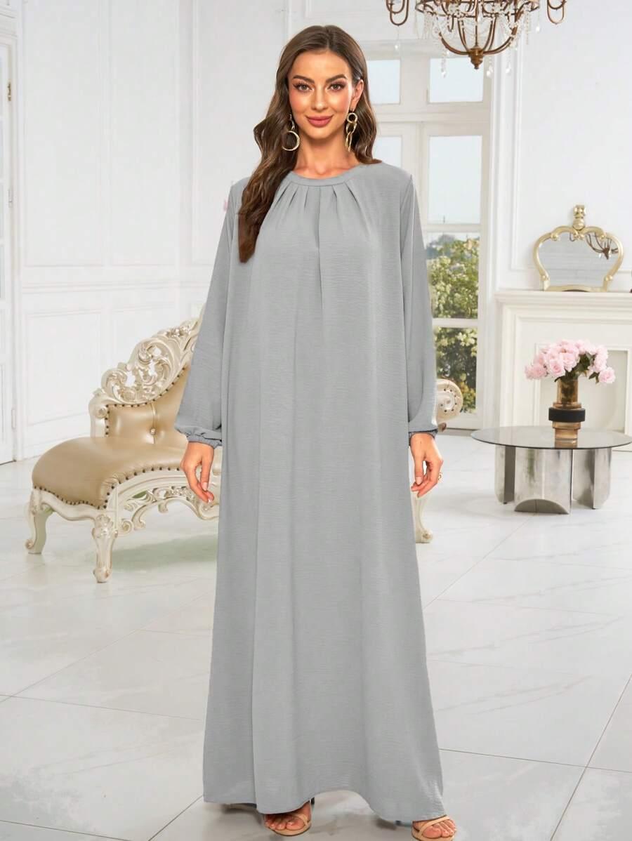 szara maxi sukienka