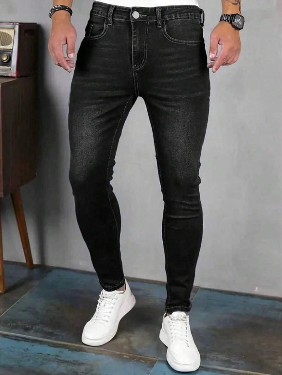 czarne spodnie jeans 