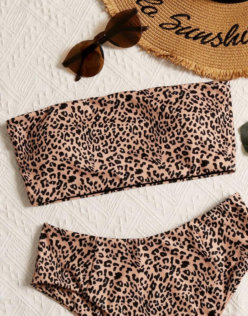 góra od bikini animal print 