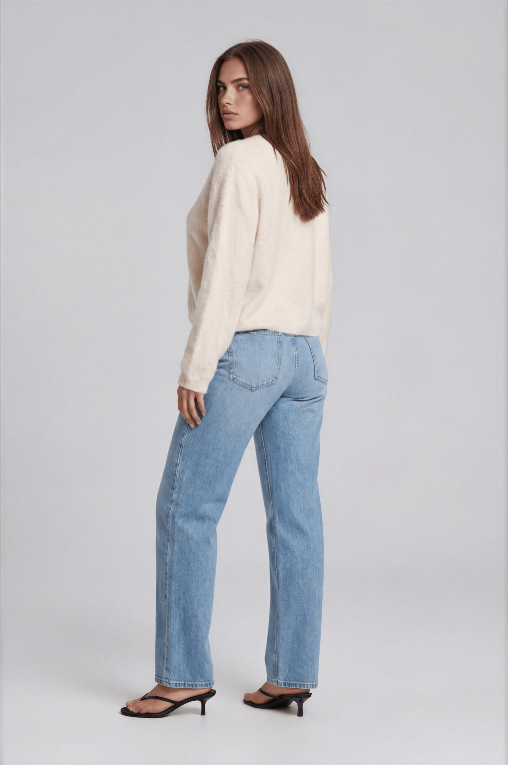 sweter kardigan angora