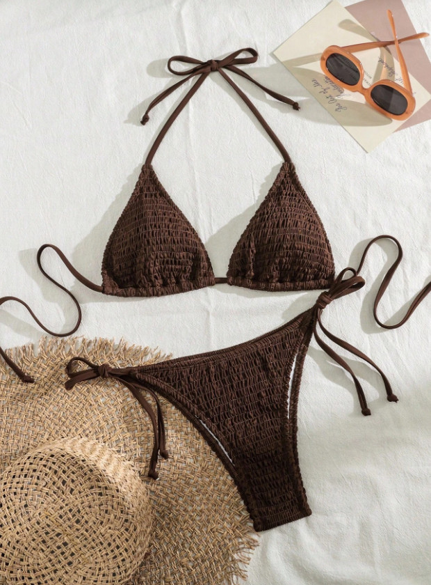 BRĄZOWA GÓRA OD BIKINI TEKSTURA 
