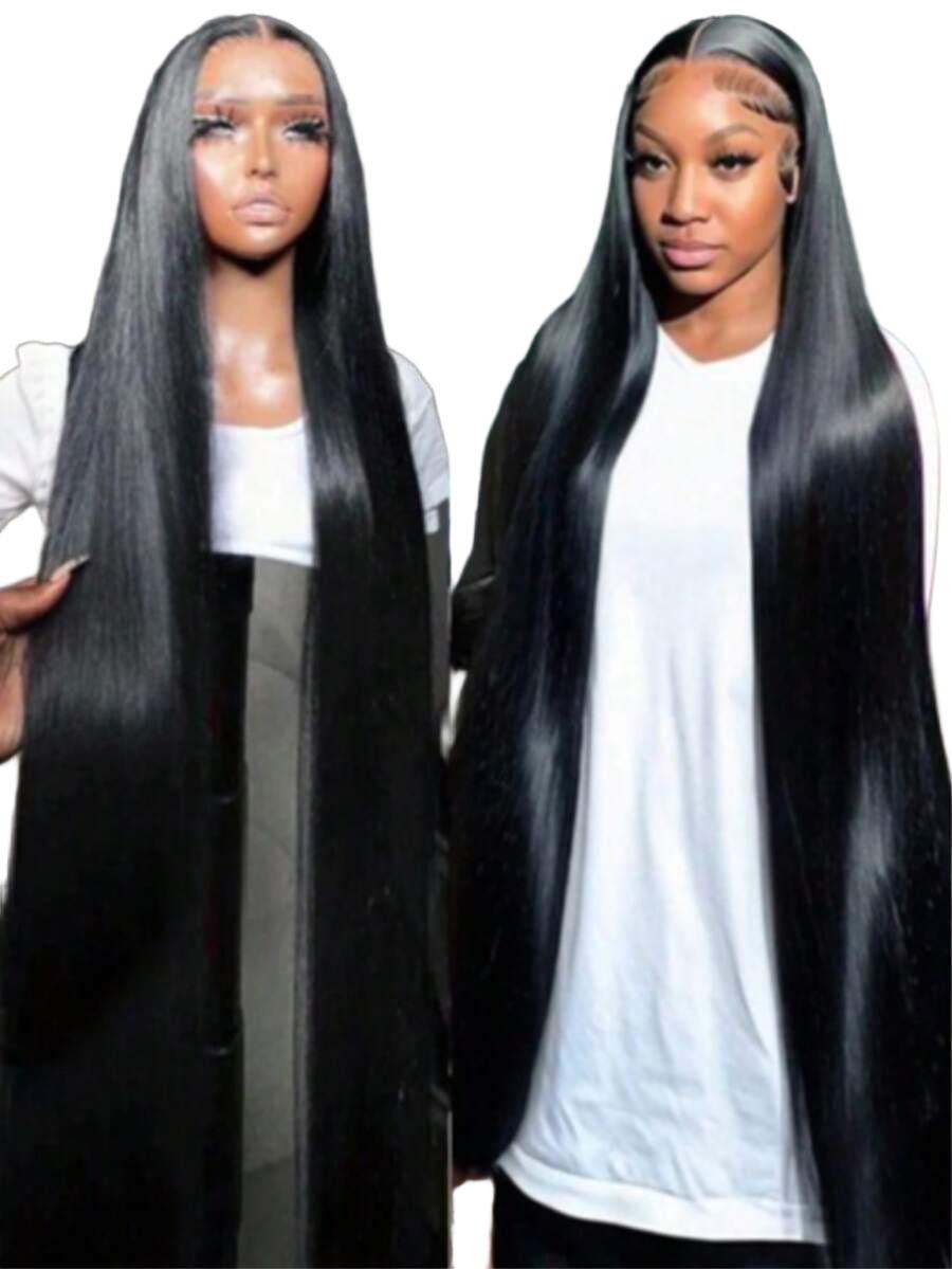 czarne włosy naturalne peruka