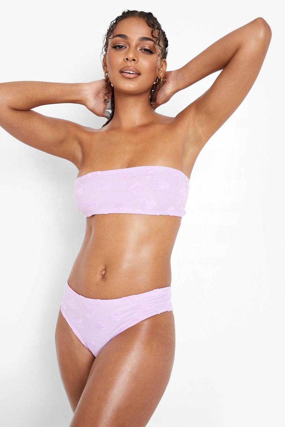 fioletowy dół od bikini serce