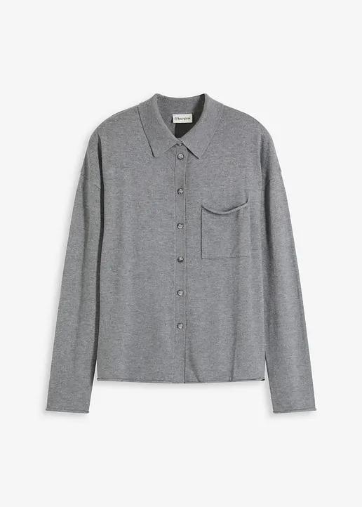 SWETER DAMSKI KARDIGAN WISKOZOWY Z KOŁNIERZYKIEM