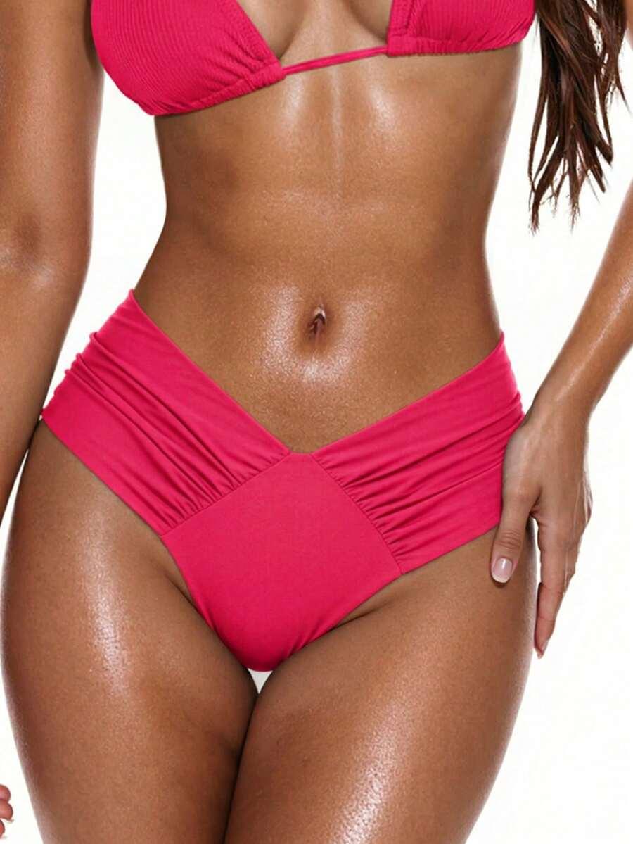 różowy dół od bikini
