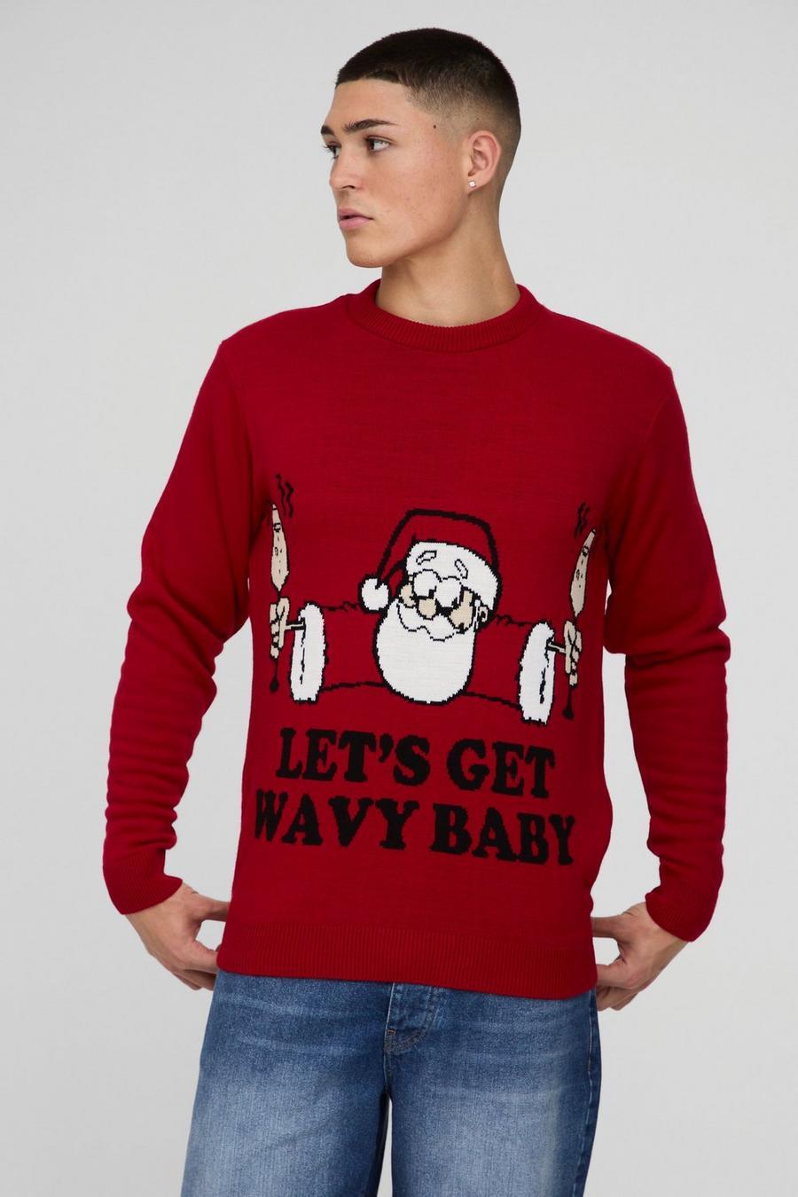 CZERWONY SWETER ŚWIĄTECZNY WZÓR