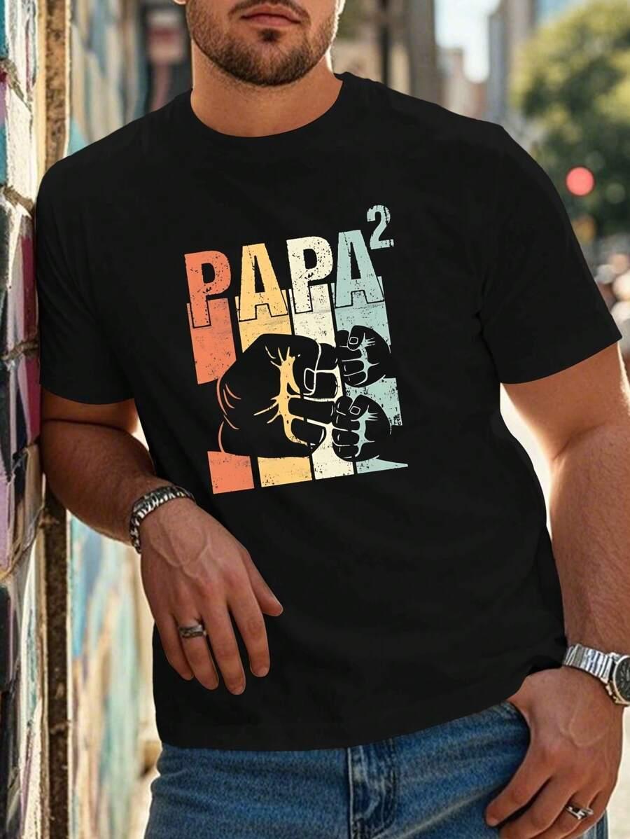 CZARNY T-SHIRT PRINT