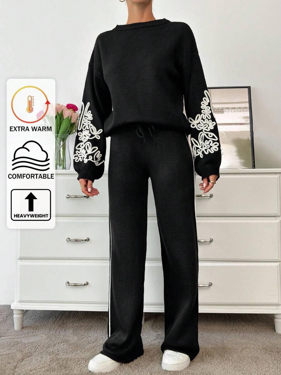 SWETER SPODNIE KOMPLET