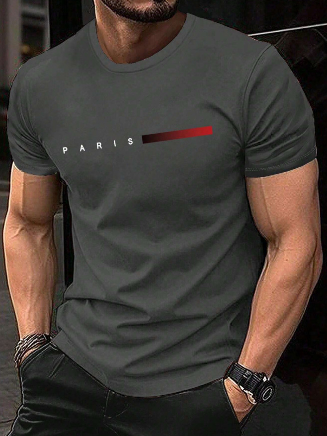 SZARY T-SHIRT MĘSKI