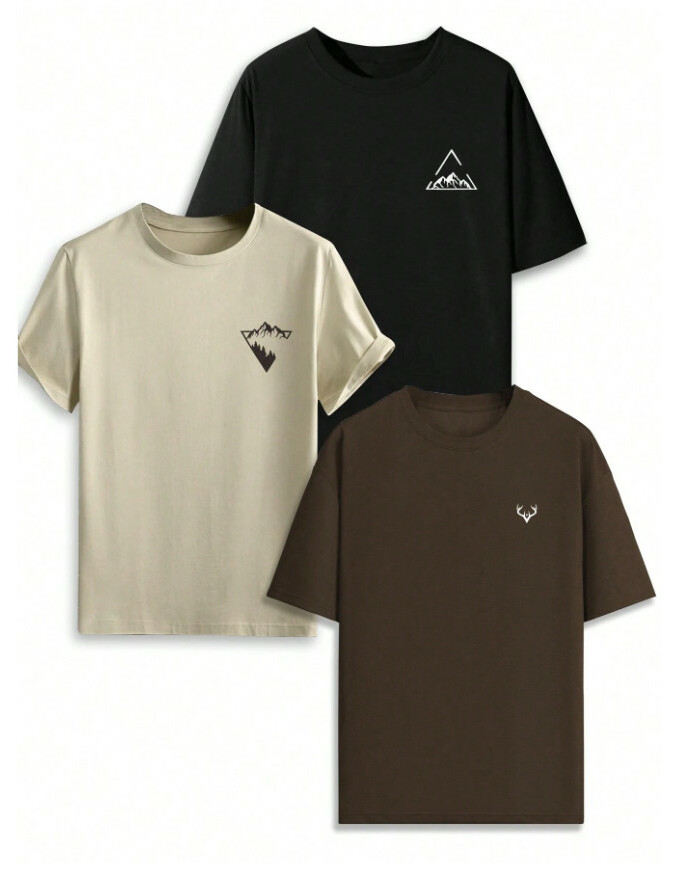 T-SHIRT OKRĄGŁY DEKOLT 3-PACK