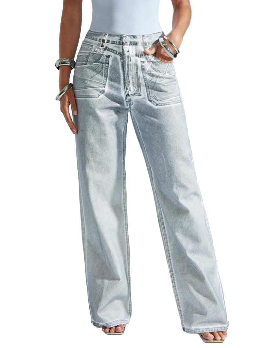 JEANSY DAMSKIE WIDE LEG BAWEŁNIANE 