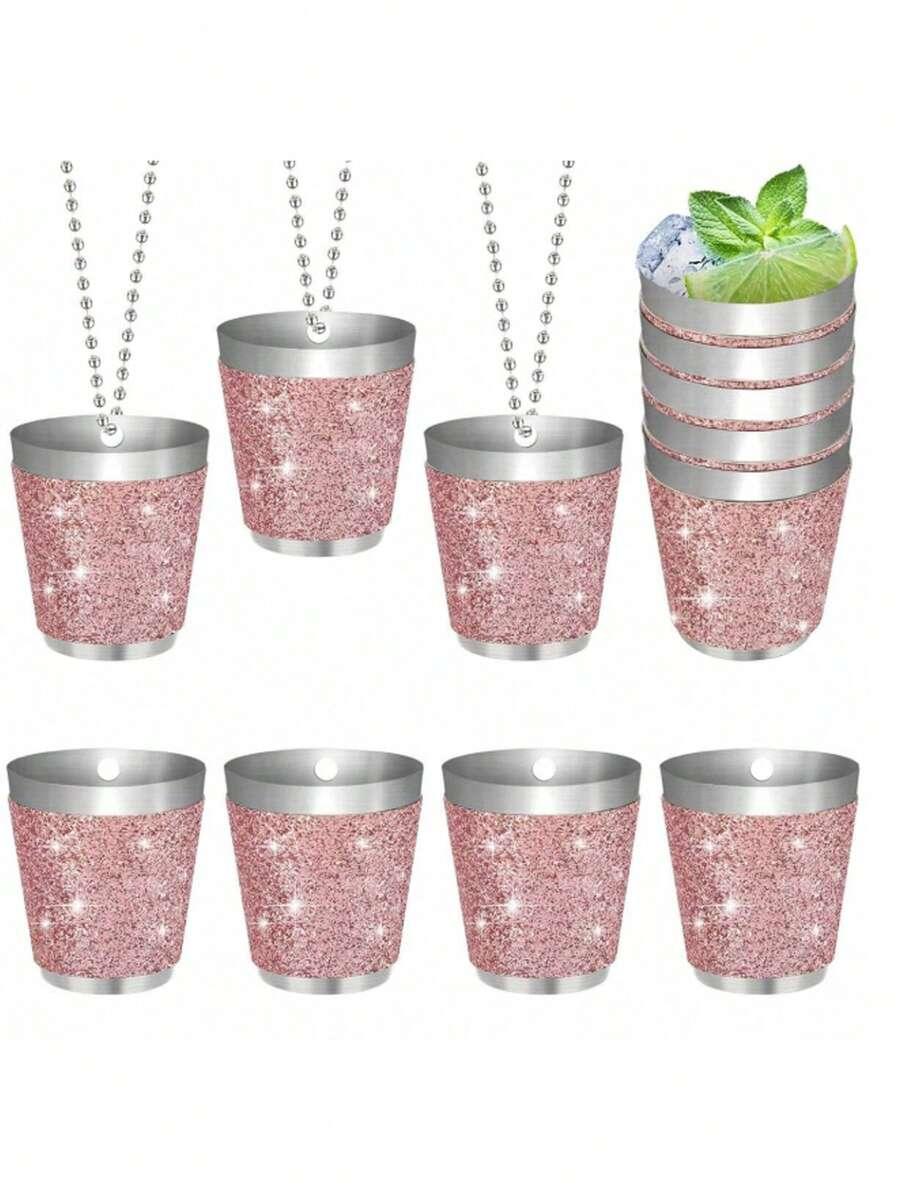 różowe kieliszki 4-pack
