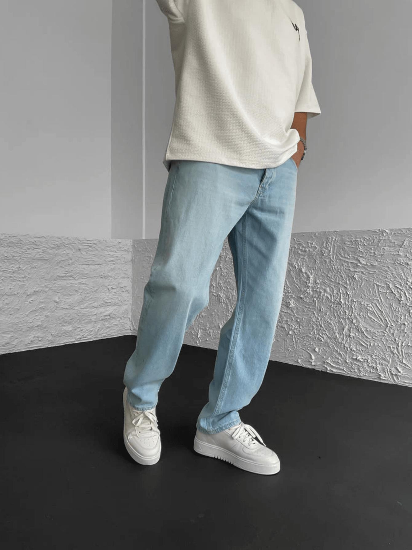 NIEBIESKIE SPODNIE JEANS 