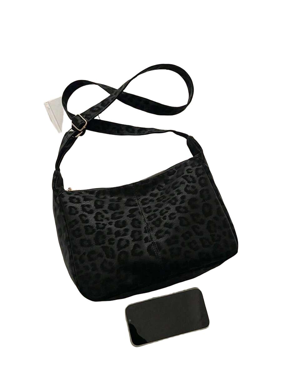 czarna torebka animal print
