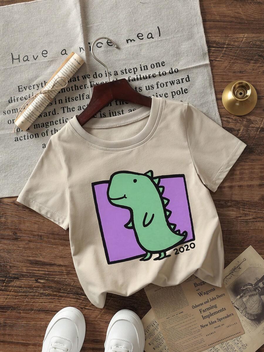 BEŻOWY T-SHIRT PRINT