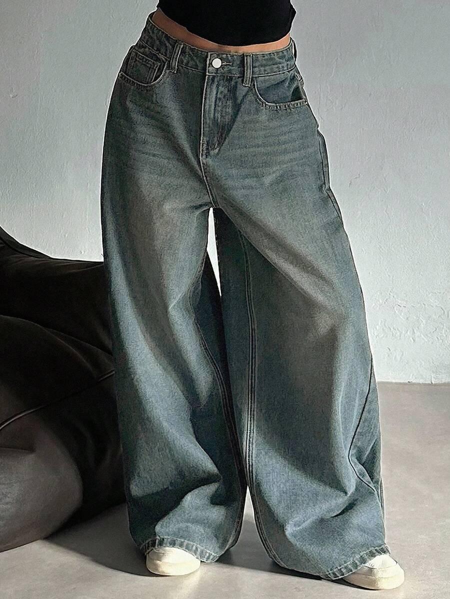 SPODNIE JEANS SZEROKIE NOGAWKI
