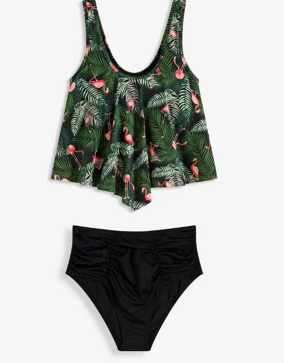 TANKINI Z ROŚLINNYM WZOREM