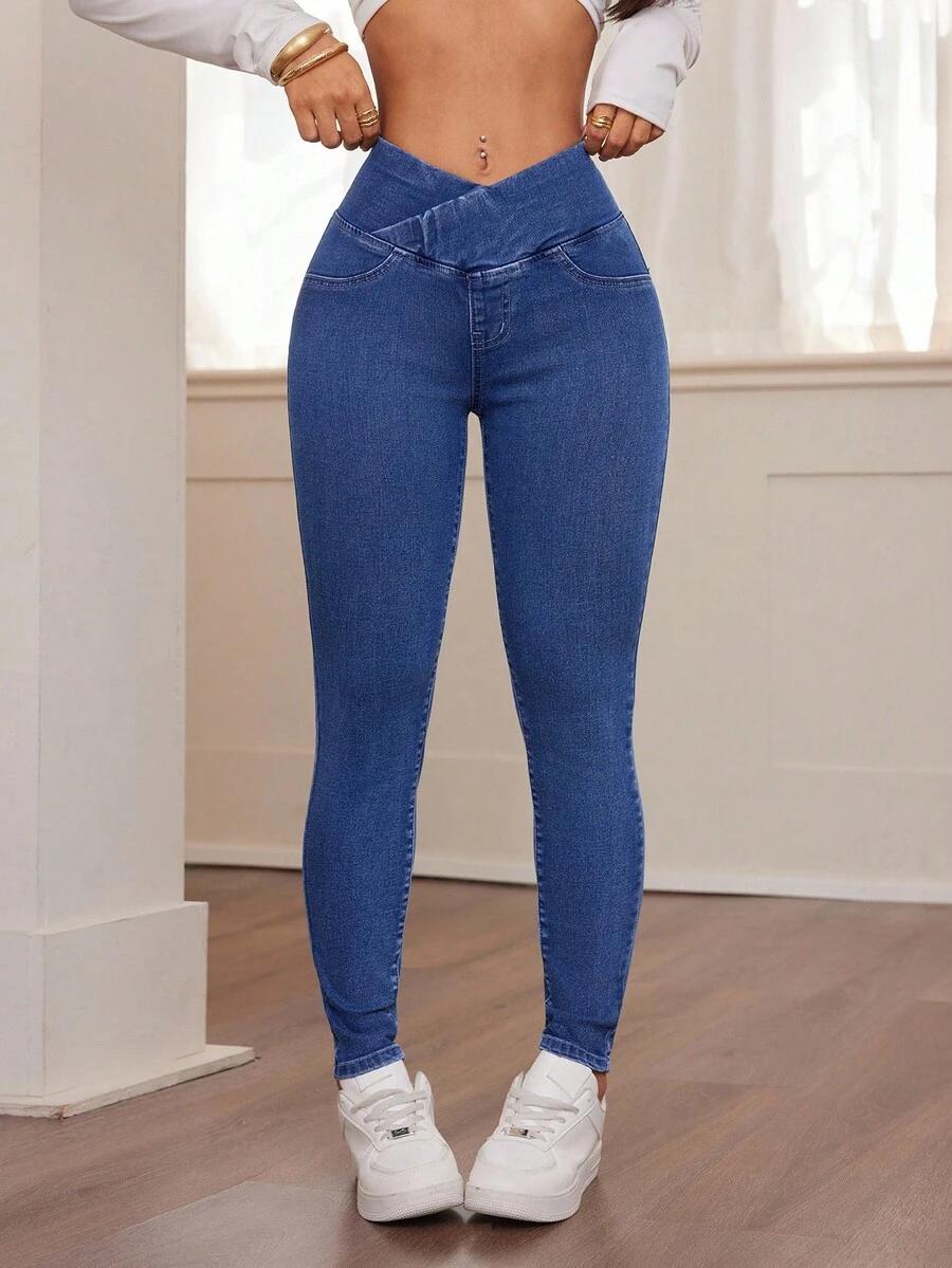 NIEBIESKIE SPODNIE JEANS RURKI