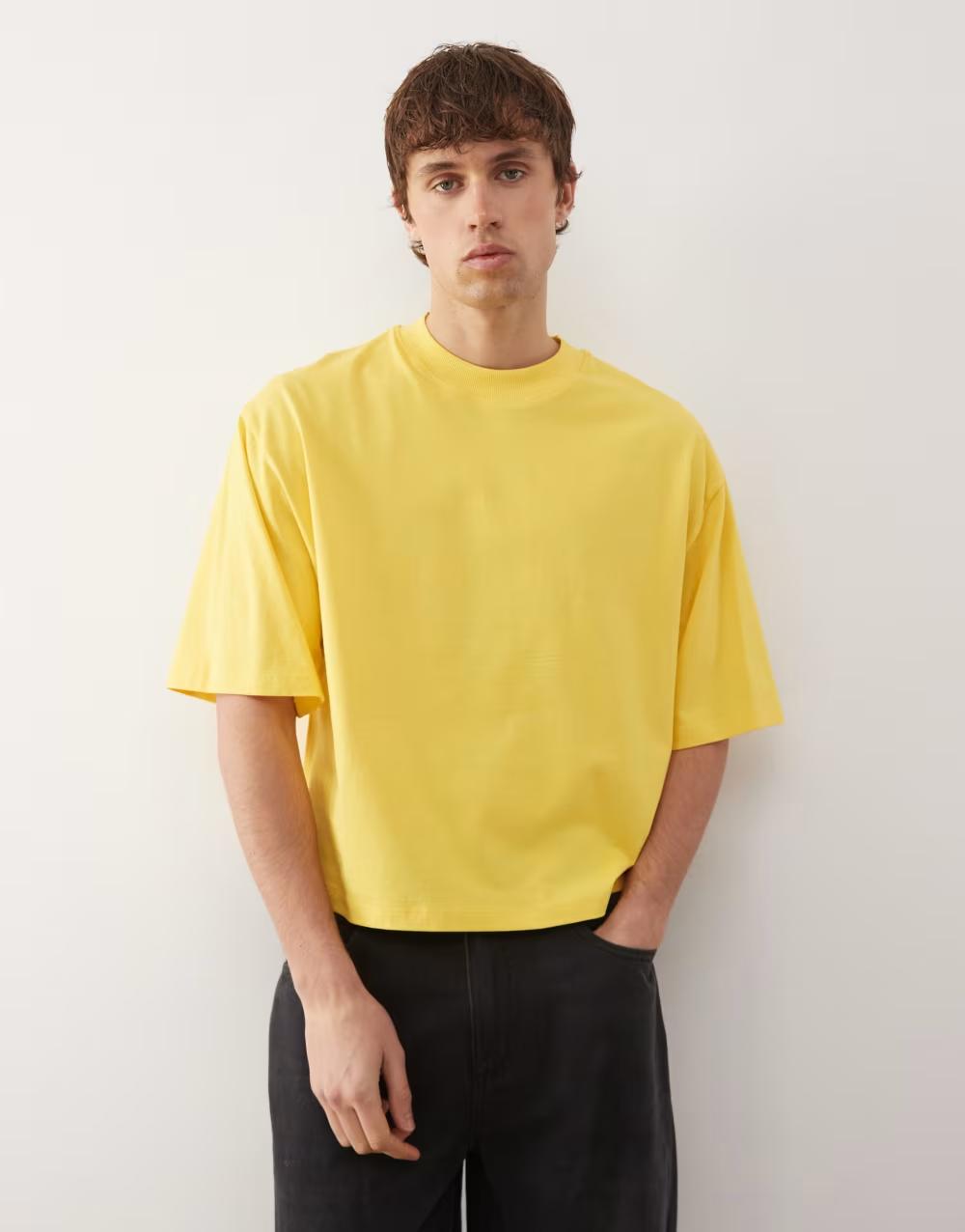 żółty t-shirt oversize