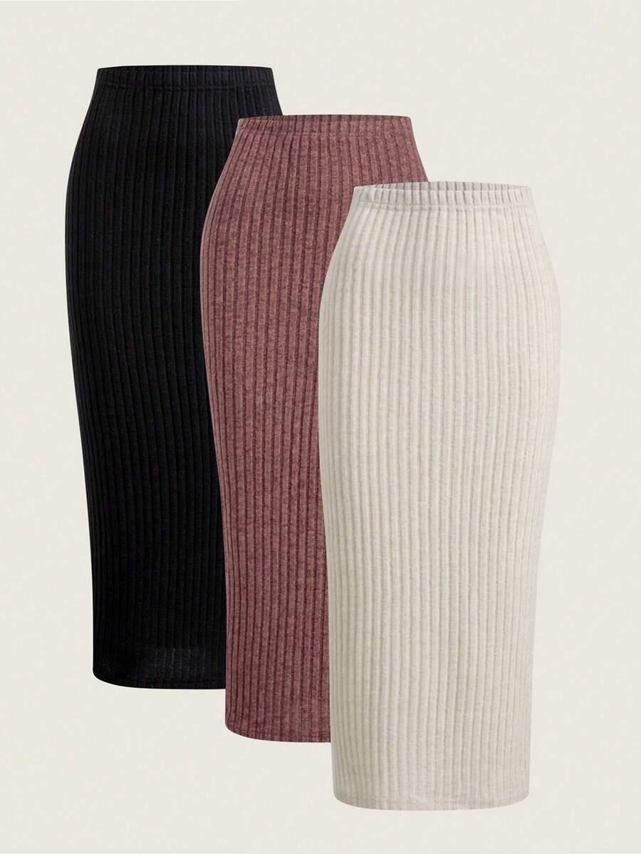SPÓDNICA W PRĄŻKI 3-PACK