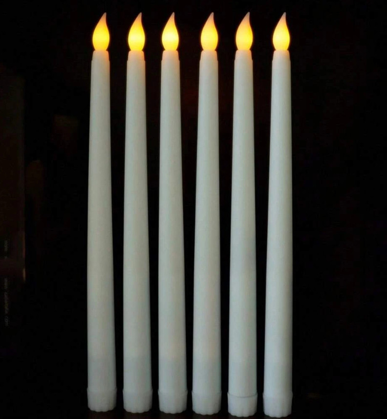 BIAŁA ŚWIECA LED 12SZT