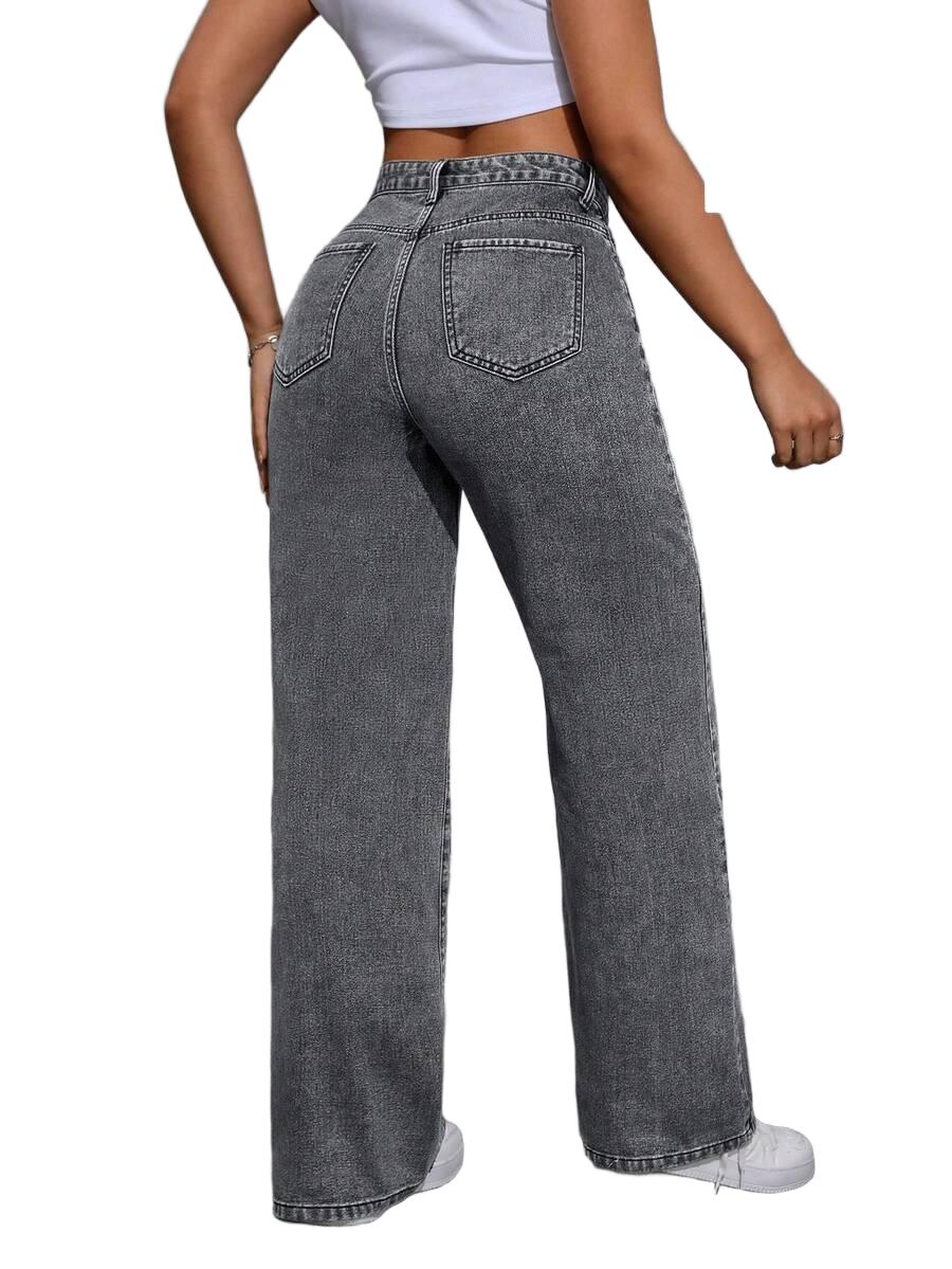 PROSTE SPODNIE JEANS WYSOKI STAN