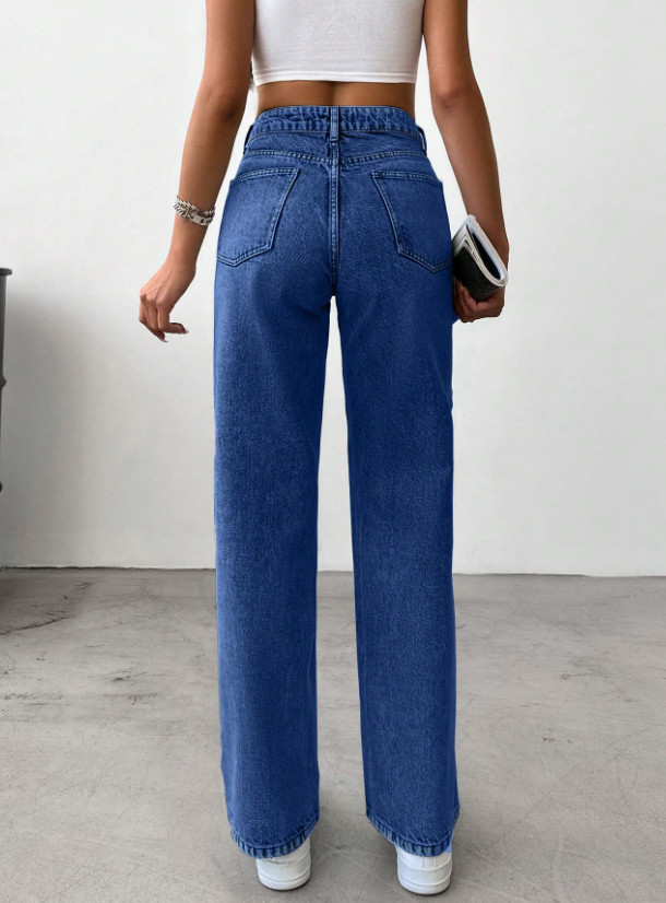 SPODNIE JEANS KIESZENIE ZAMEK