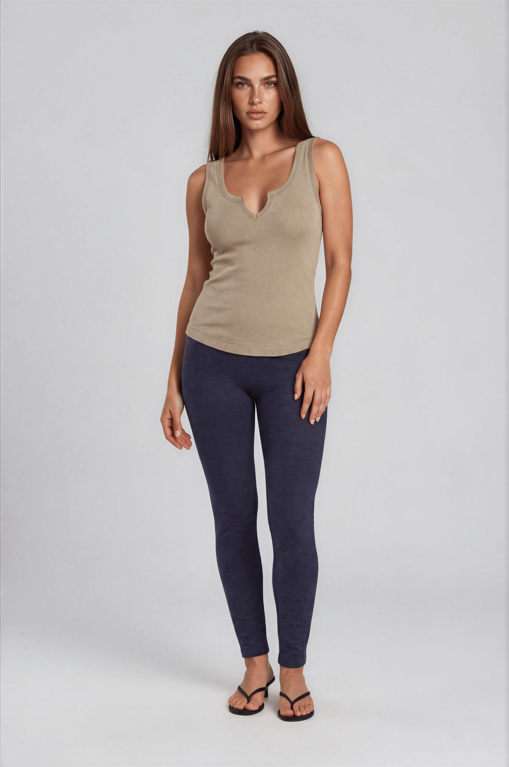 ocieplane legginsy imitacja jeansu