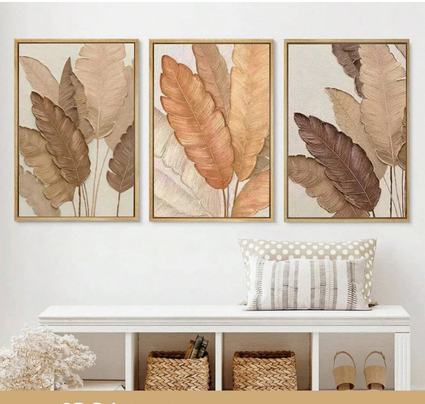 beżowy plakat 3-pack
