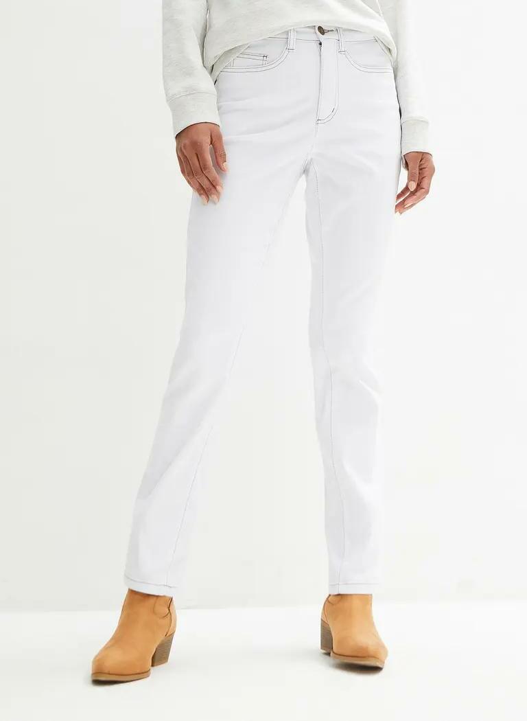 BIAŁE SPODNIE JEANS