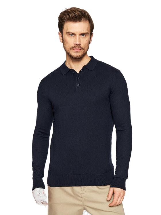 GRANATOWY SWETER POLO