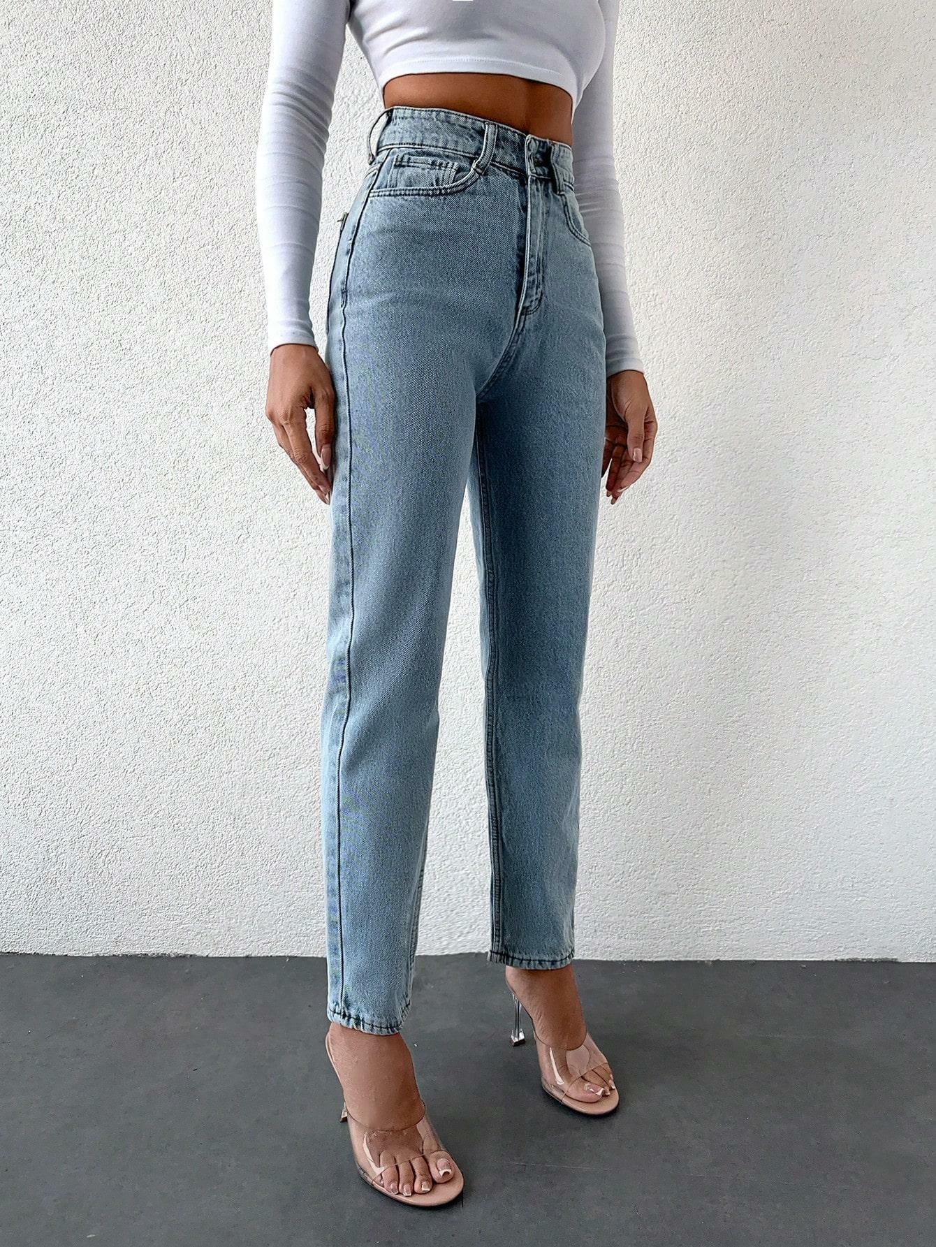 SPODNIE JEANS KIESZENIE ZAMEK
