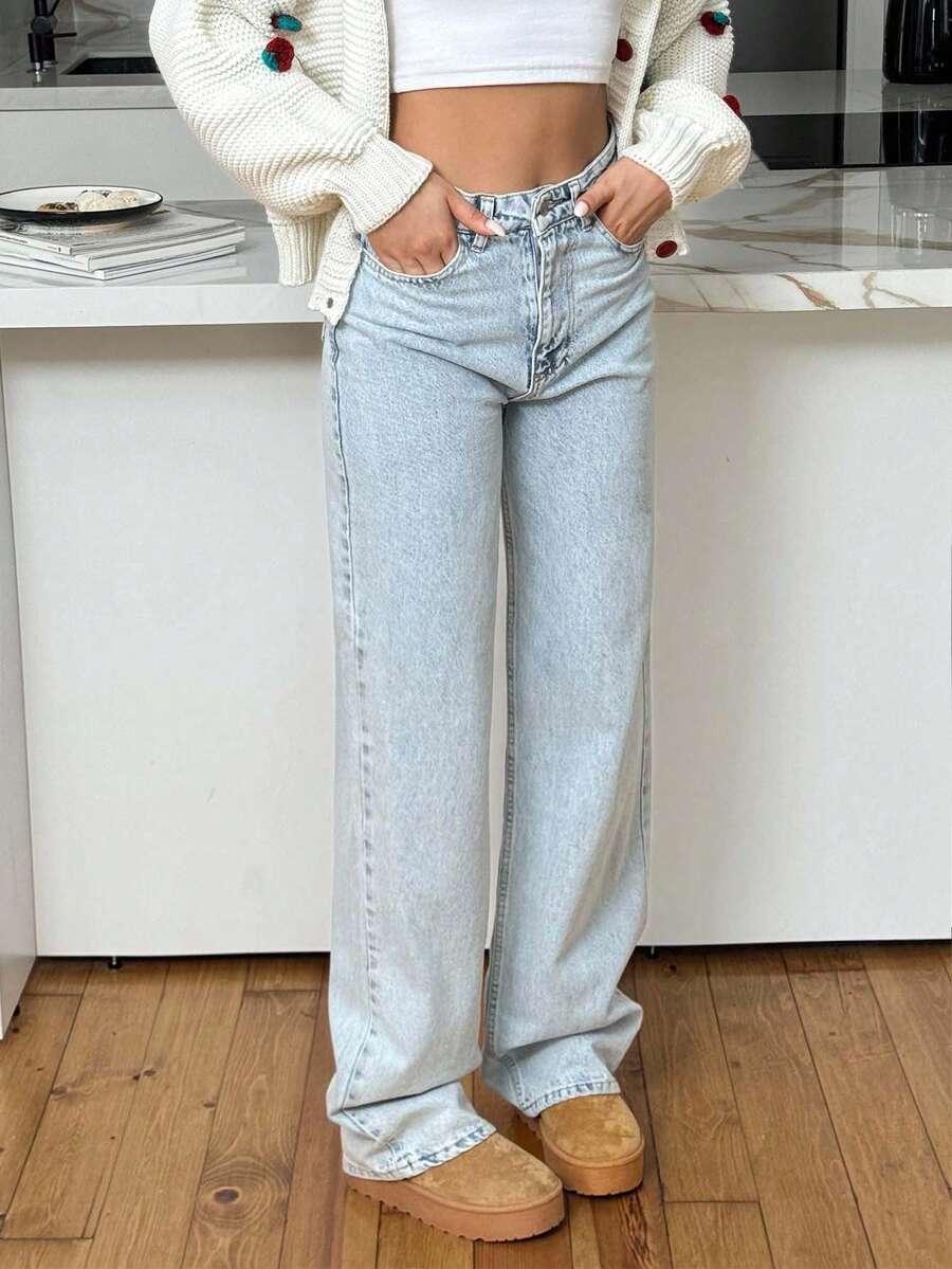 SPODNIE JEANS WYSOKI STAN