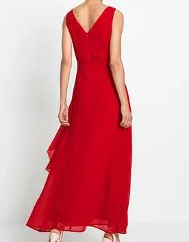 ELEGANCKA MAXI SUKIENKA V-DEKOLT ROZKLOSZOWANA ZAMEK