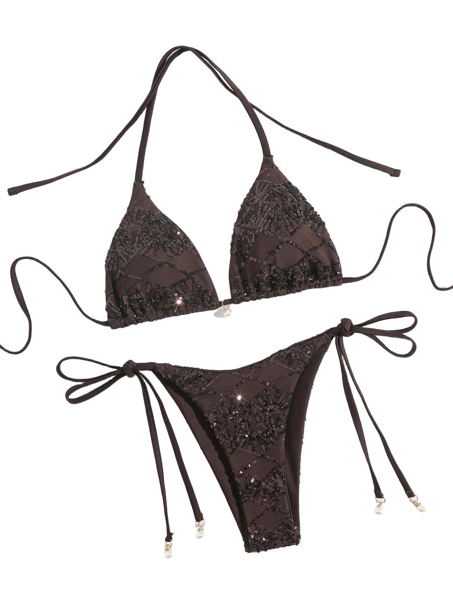 DWUCZĘŚCIOWY KOMPLET BIKINI CEKINY